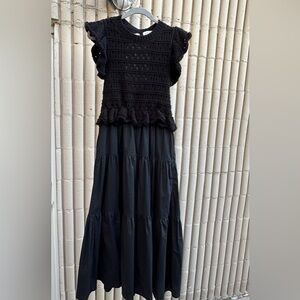 Black Midi Dress L